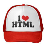 I Love HTML Trucker Hats
