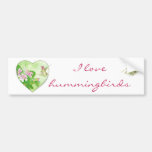 I love Hummingbirds, Bird Collection Bumper Stickers