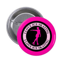 I LOVE ICE SKATING PINS