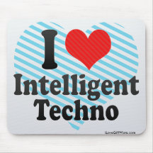I Love Intelligent+Techno Mouse Pads