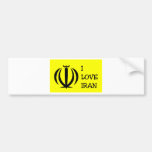 I LOVE IRAN 1 BUMPER STICKERS