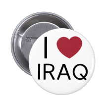 I Love Iraq Badge Pin