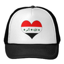 I Love Iraq Mesh Hat