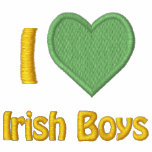 I Love Irish Boys Embroidered Womens Hoodies
