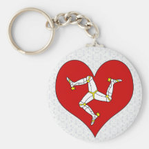 I Love Isle Of Man Keychains