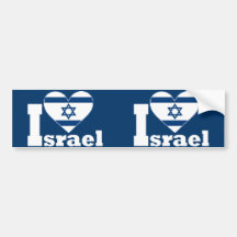 I Love Israel Bumper Sticker