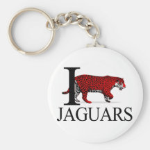 I Love Jaguars Keychains