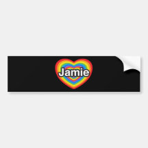 I love Jamie. I love you Jamie. Heart Bumper Stickers