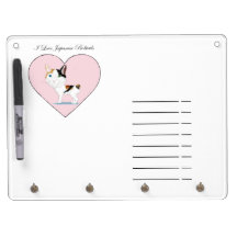 I Love Japanese Bobtails Dry-Erase Whiteboard