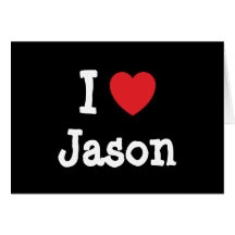I love Jason heart T-Shirt Greeting Card