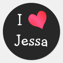 I Love Jessa Stickers