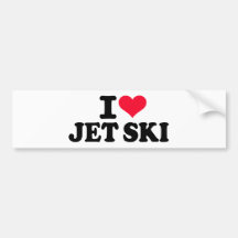 I love Jet ski Bumper Stickers