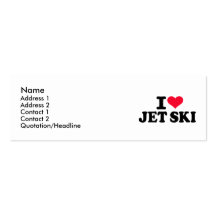 I love Jet ski Business Card