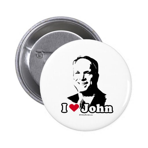 I LOVE JOHN MCCAIN PINS