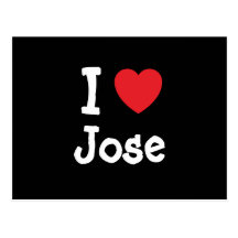 I love Jose heart T-Shirt Postcards