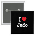 I love Judo heart custom personalised Pinback Button