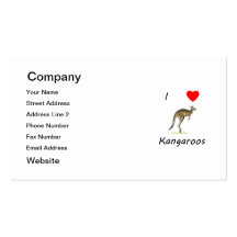 I Love Kangaroos Business Cards