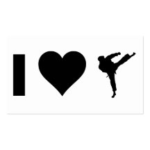 I Love Karate Business Cards