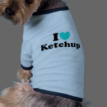 I Love Ketchup pet clothing