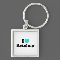 I Love Ketchup keychains