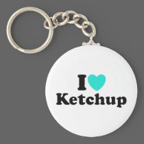 I Love Ketchup keychains