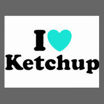 I Love Ketchup postcards