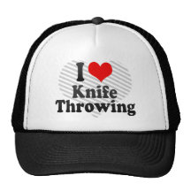 I love Knife Throwing Trucker Hats