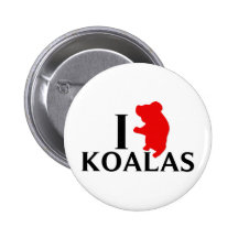 I Love Koalas Pins
