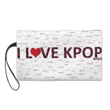I love kpop bands wristlet clutch