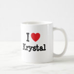 I love Krystal heart T-Shirt Coffee Mug