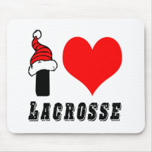 I Love Lacrosse Design Mouse Pad