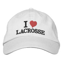 I Love Lacrosse Embroidered Cap Embroidered Hat