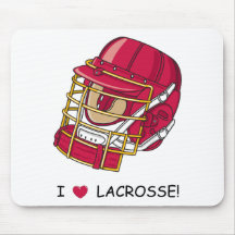 I Love Lacrosse Mousepad