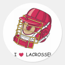 I Love Lacrosse Sticker