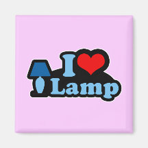 I Love lamp Fridge Magnet