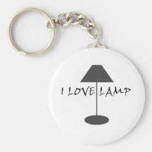 I Love Lamp Key Chain