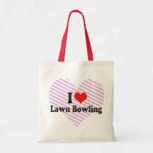 I Love Lawn Bowling Canvas Bags