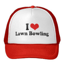I Love Lawn Bowling Hat