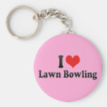 I Love Lawn Bowling Keychains