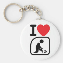 I love lawn bowls key chain