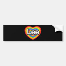 I love Lee. I love you Lee. Heart Bumper Stickers