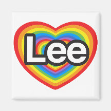 I love Lee. I love you Lee. Heart Refrigerator Magnet