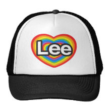 I love Lee. I love you Lee. Heart Mesh Hat