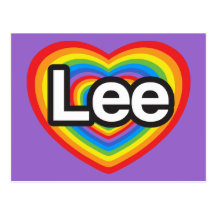 I love Lee. I love you Lee. Heart Postcard