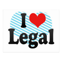 I Love Legal Postcard