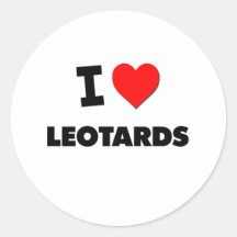 I Love Leotards Round Sticker