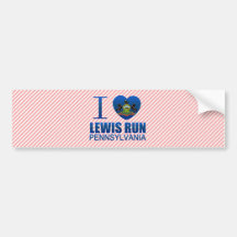 I Love Lewis Run, PA Bumper Stickers