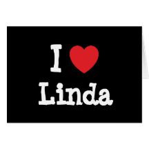I love Linda heart T-Shirt Greeting Cards