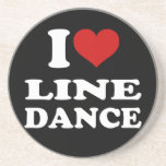 I Love Line Dance Beverage Coaster