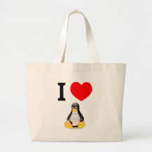I love Linux Canvas Bag
